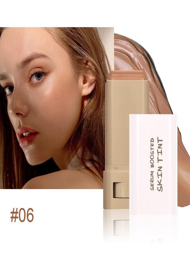 Euphily Solid Moisturizer Balm Serum for Boost Skin Tint, Multiuse and Lightweight Solid Tinted Hydrating Foundation Stick for Women, Natural Makeup for Foundation and Contour Concealer (#06) - Image 2